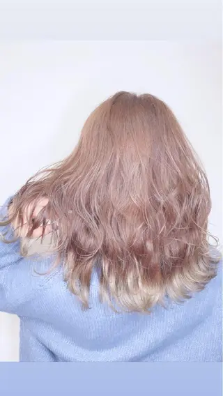 ミディアム カラー ヘアアレンジ アイラッシュ/美容室 個室/瀬戸 一菜のヘアスタイル