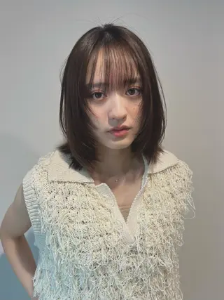 ミディアム カラー 美髪🧊ショート /ボブ/小由葵のヘアスタイル