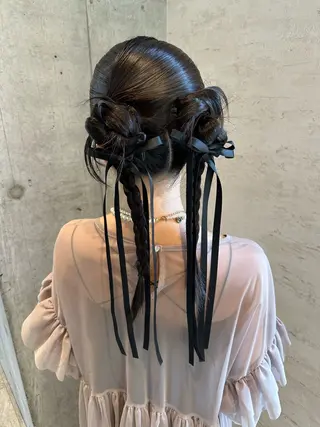 ロング ヘアアレンジ 女性に人気♪ はやしほのかのヘアスタイル