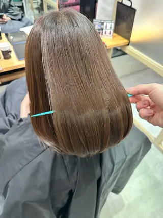 セミロング カラー ✨シルクストレート✨ 美髪髪質改善Yukiのヘアスタイル