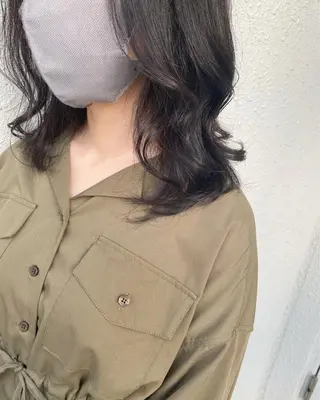 セミロング カラー 後藤紗英/髪質改善 /オリーブベージュのヘアスタイル