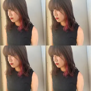 セミロング カラー ヘアアレンジ 竹内啓太 ボブのヘアスタイル