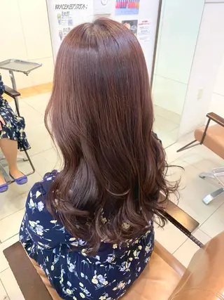 ロング 明石遼/ベージュ / ピンクのヘアスタイル