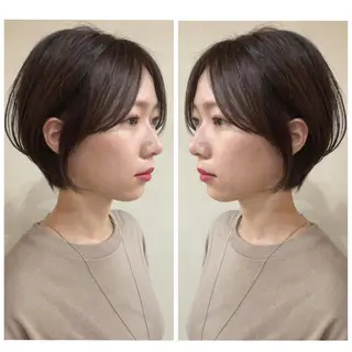 ショート カラー 京都大人女性ショート 徒歩1分/秋山のヘアスタイル