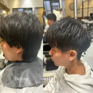 ミディアム メンズ レイヤーカット/艶髪 /パーマaikoのヘアスタイル