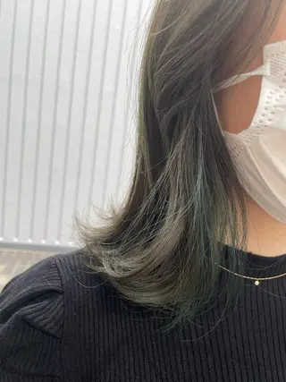 ミディアム カラー TIECHEL所属・韓国ナチュラル・ ベージュ/落合夏希のヘアスタイル