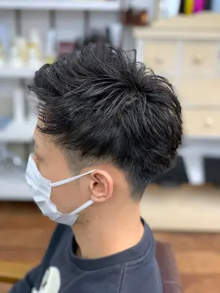 ショート パーマ メンズ クセを最大限に活かす メンズパーマ奈良大祐のヘアスタイル