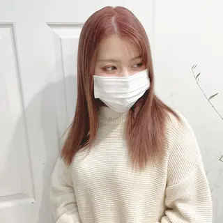 ミディアム rina／ベージュ ワンホン/韓国ヘアのヘアスタイル