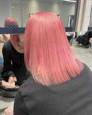 ミディアム カラー 🪸ハイトーンカラー エクステmisakiのヘアスタイル