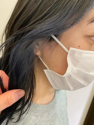 セミロング カラー ✨くびれスタイル✨️ 戸嶋穂乃香のヘアスタイル