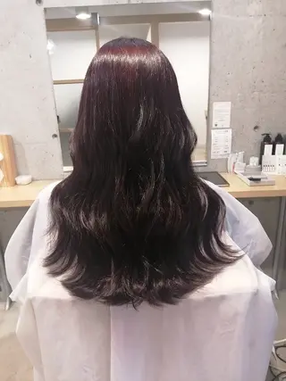 ロング 藤原仁美/レイヤー ボブ/透明感カラーのヘアスタイル