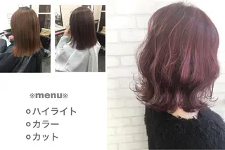 ミディアム カラー ヘアアレンジ エクステの神様 ▫️原島ユウヤ▫️のヘアスタイル