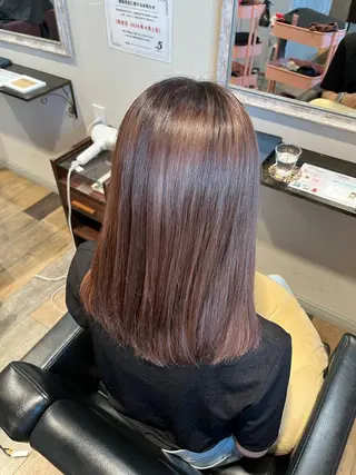 ミディアム カラー 顔まわり/オフィス カラー/青栁優🔆のヘアスタイル