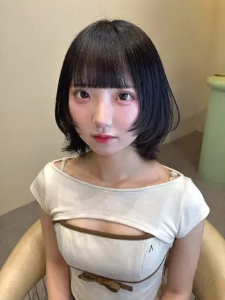 ミディアム カラー 艶暗髪 ピンクカラー 似合わせカット 栄のヘアスタイル