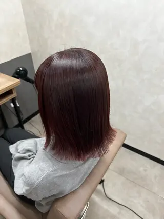 ミディアム カラー 岡野 綾のヘアスタイル