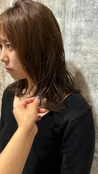 パーマ イージーパーマ募集 平口はのんのヘアスタイル