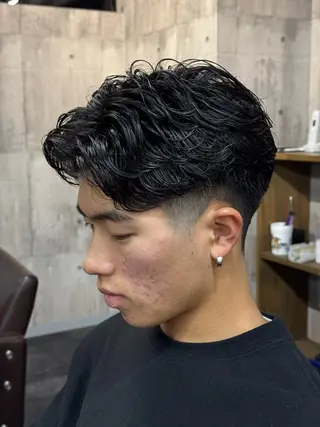 パーマ メンズ 川崎 健翔のヘアスタイル