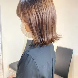 ミディアム カラー 後藤紗英/髪質改善 /オリーブベージュのヘアスタイル