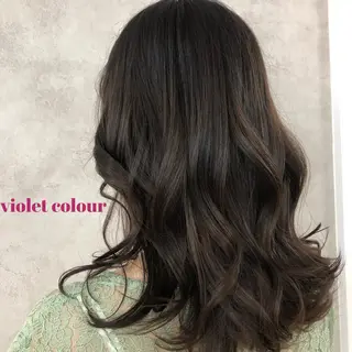 ミディアム カラー 郡山駅前美容室 Hair Life Hana&Co (ヘアーライフハナコ)所属・MᗩïＫᗩ 郡山駅ua/マツパのマツエク・マツパデザイン