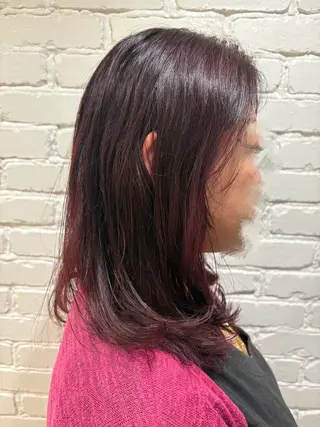 セミロング カラー 松本 りんのヘアスタイル