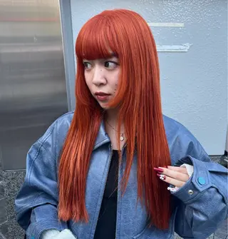 ロング カラー タマキ/似合わせ カット/Wカラーのヘアスタイル