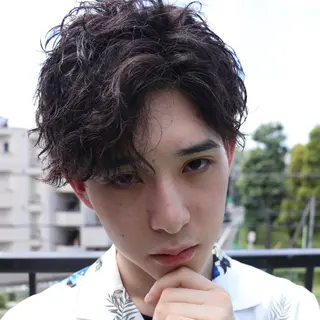 ショート パーマ メンズ メンズパーマ/ メッシュ😎タクミのヘアスタイル