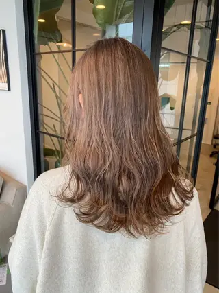 セミロング ベージュカラー/新潟 カラー特化/落合優吾のヘアスタイル