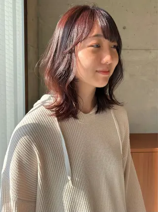 ミディアム カラー hakubo-薄暮-所属・江草　真美果 hakuboのヘアスタイル