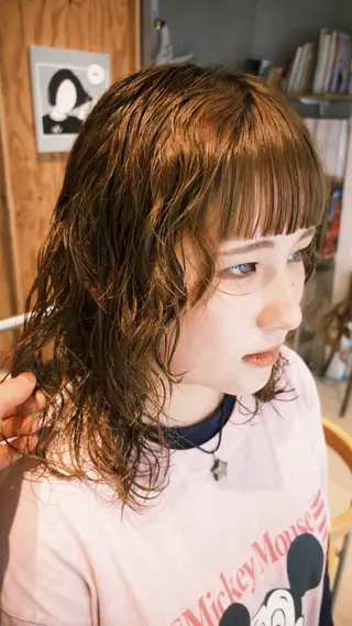 ミディアム カラー パーマ iki所属・パーマstyle てるてるのヘアスタイル