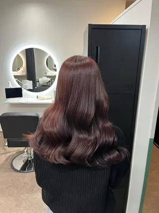 ロング カラー 本木下朋花/髪質 改善×ダブルカラーのヘアスタイル