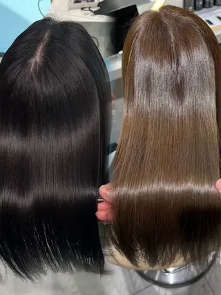 ロング カラー パーマ 【美髪矯正) 吉村　清志のヘアスタイル