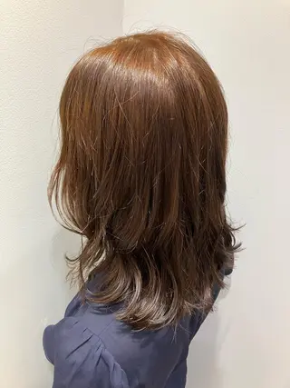 ミディアム カラー 小顔似合わせカット/ レイヤー/maiのヘアスタイル