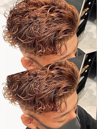 ショート パーマ メンズ AI TOKYO  横浜店所属・メンズ支持数No.1 👑リュウ👑のヘアスタイル