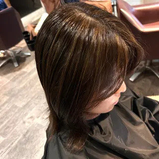 ミディアム カラー ブリーチ/アレンジ/ 19歳/新宿/アリルのヘアスタイル