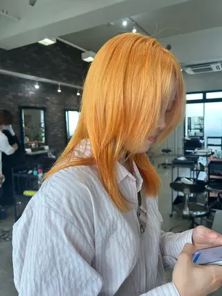 ミディアム カラー Ravo所属・キラ/ ブリーチモデル募集中のヘアスタイル