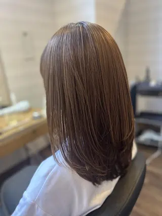 セミロング カラー 個室型美容室san 都賀店のヘアスタイル