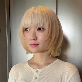 ミディアム カラー 透明感/血色カラー/ 似合せレイヤー/ゆいのヘアスタイル