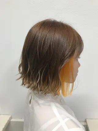 ショート カラー ヘアアレンジ GiseL天神カラー 髪質改善/ブリーチのヘアスタイル