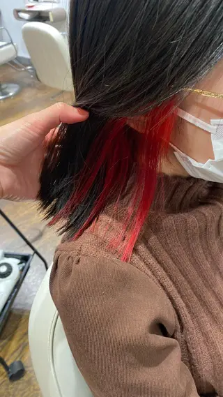 ミディアム カラー 中村 友香のヘアスタイル