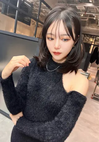 ミディアム 銀座/韓国/ワンホン 🤍艶髪🖤nahoのヘアスタイル