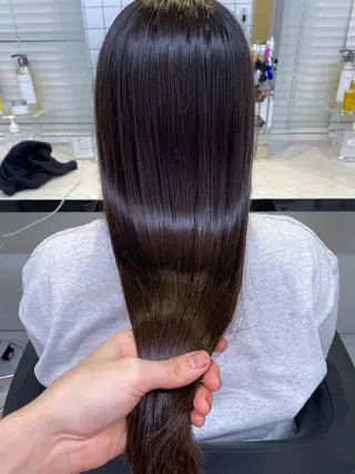 ロング カラー ダブルカラー 韓国ヘアKYONのヘアスタイル