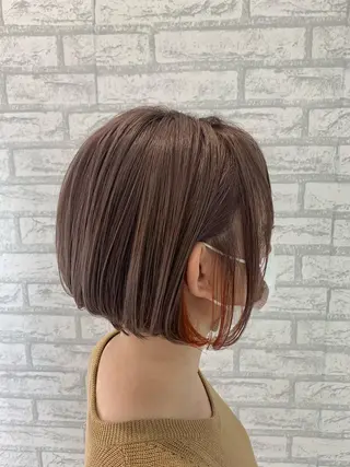 ショート カラー デザインカラー、艶髪 大塚　耕平のヘアスタイル