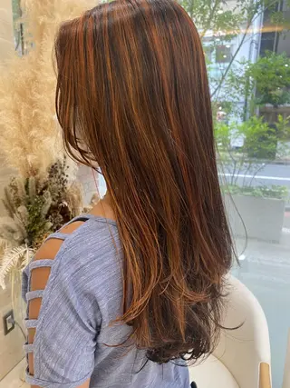 ロング カラー 韓国ヘア／艶カラー minamiのヘアスタイル