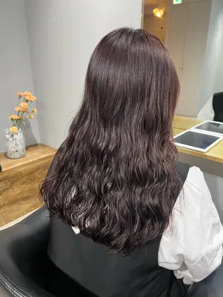 セミロング カラー パーマ akane/ボブ /オリーブ/ブラウンのヘアスタイル