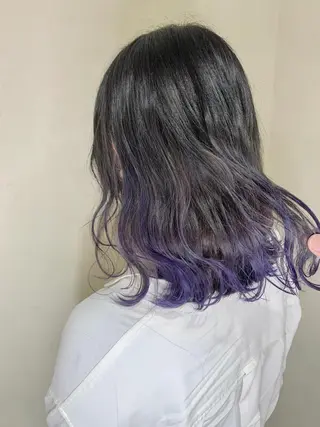 セミロング カラー パーマ ヘアアレンジ filo byFeria渋谷所属・縮毛矯正/美髪 髪質改善/石田幸輔のヘアスタイル