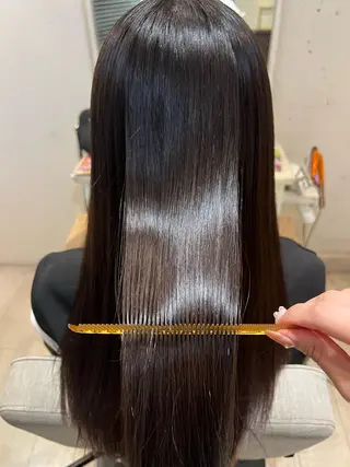 ロング ワタナベ モカ🦢ダブルカラーのヘアスタイル