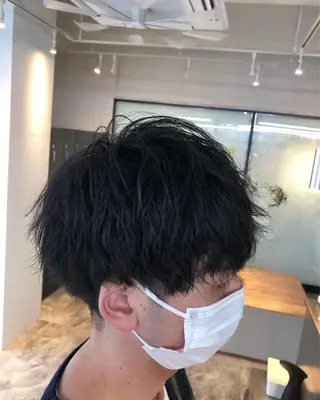 ショート パーマ メンズ ⚡️メンズ/波巻き/ 片岡篤宣/水戸⚡️のヘアスタイル