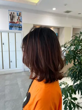 ミディアム バレイヤージュ/ヘア アレンジ/shionのヘアスタイル