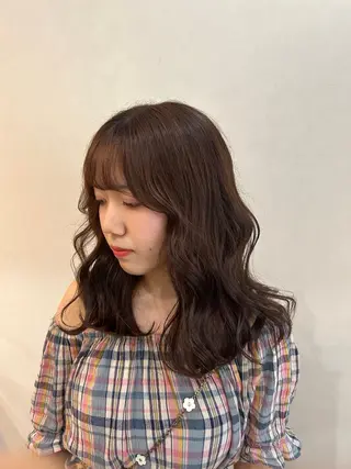 ミディアム MIDORI🌙 透明感/ベージュのヘアスタイル