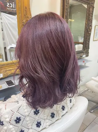 ミディアム カラー Of　HAIR所属・外山 なつ美のヘアスタイル
